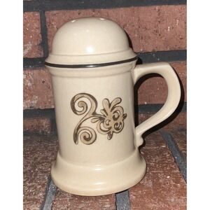 Pfaltzgraff Village Salt Pepper Shaker Single Stein Tankard Cream Brown